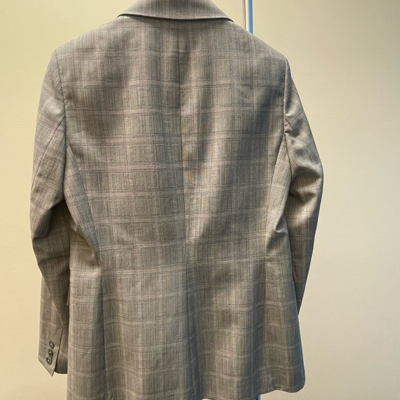 Three-piece (Jacket, pants and skirt) plaid suit by Dana Buchman. - Picture 3 of 10